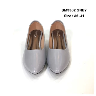 prettycomfort รองเท้าคัทชู ผู้หญิง ทรงหัวแหลม สูง1.5นิ้ว ฐานส้นใหญ่ นิ่มใส่สบาย SM3362