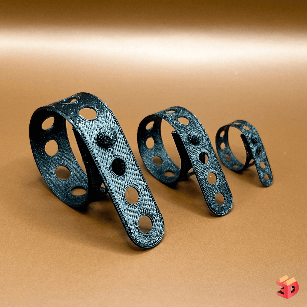 พลาสติก Recycle สายรัดเอนกประสงค์ ที่รัดสายไฟ กระดุมแป้ะ 3DPrint สายรัดจัดระเบียบรัดแน่นใช้ซ้ำได้