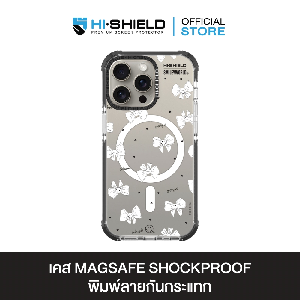 HI-SHIELD Magsafe Shockproof Case รุ่น Smileyworld Charming Bow3 [iPhone17/iPhone16/iPhone15/iPhone14] - เคส