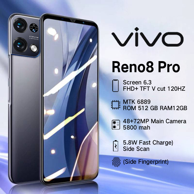 VIVO Reno8 Pro Cellphone โทรศัพท์ Android Original big phone  Mobile โทรศัพท์มือถือ lowest price cellphone สมาร์ทโฟน