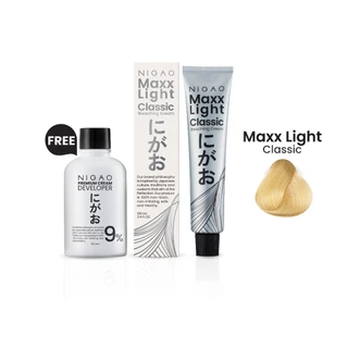 [ฟรี Developer] NIGAO Maxx Light Classic Bleaching Cream | นิกาโอะ แม็กซ์ ไลท์ ครีม ฟอกสีผม กัดสีผม สีย้อมผม 100 mL