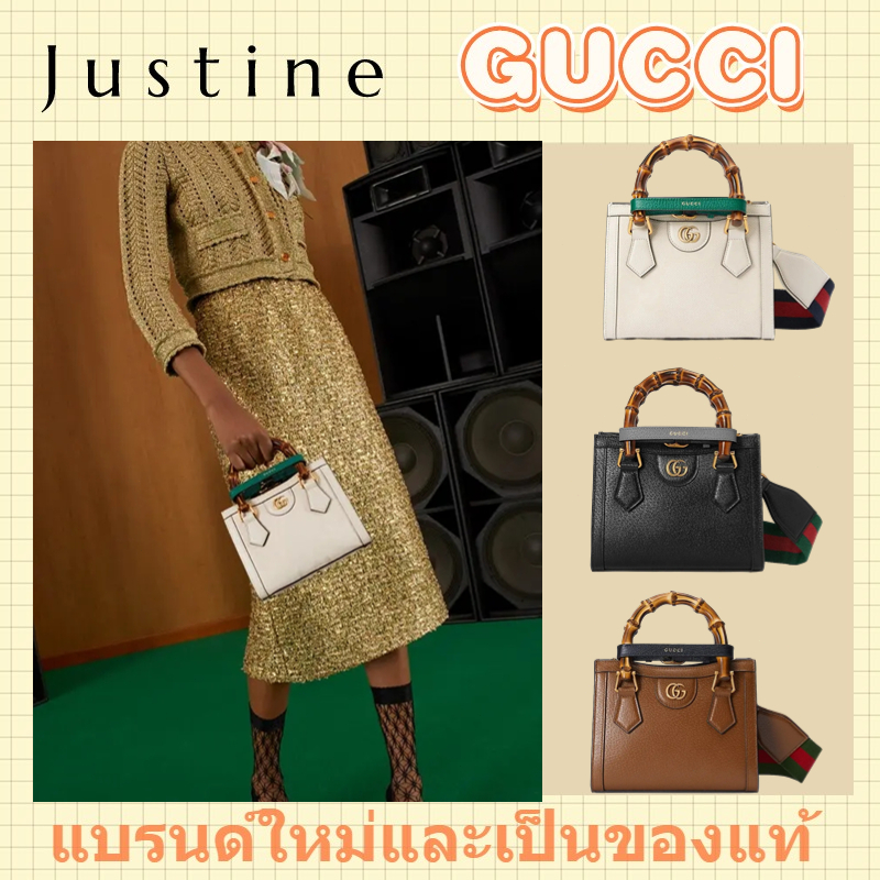 GUCCI Gucci Diana Bamboo Mini/Tote Bag ใหม่และแท้