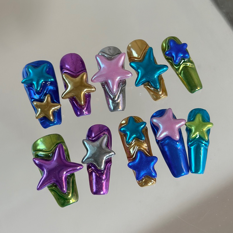 เล็บปลอม pvc nails 161 y2k ( ถ่ายรูปจากงานจริงทุกชิ้น )