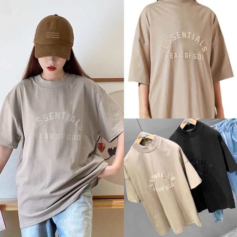 Essentials T- Shirt" ไม่มีไม่ได้แล้ววว!! เสื้อยืดแบรนด์ดัง รุ่นใหม่ งานชนช็อปเลยค้าดีเทลสกรีนครีมนูนลายโลโก้ติดทน