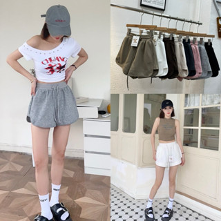 Gang_jeans #813 (K) กางเกงขาสั้น ผ้าวอร์ม ปลายเว้า มีกระเป๋า…