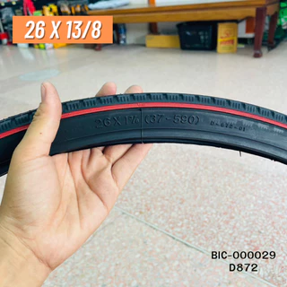 DEESTONE 26X1 3/8 ยางนอกจักรยาน (ขอบแดง) xเส้น