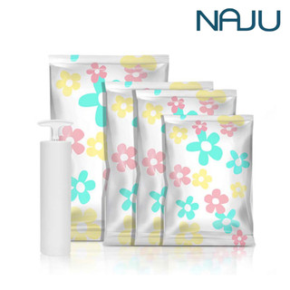 Naju ถุงสูญญากาศ ถุงสุญญากาศเก็บเสื้อผ้า ผ้าห่ม Vacuum Bag แยกชิ้น หนา ทน ปิดแน่น ใช้งานง่าย  เดินทาง ประหยัดพื้นที่