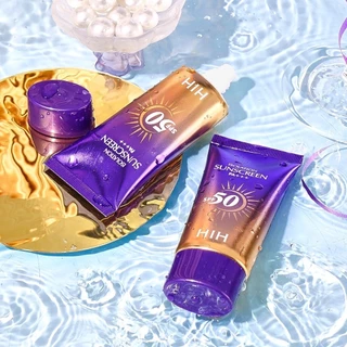 L442 HIH ครีมกันแดดหน้า สีม่วง SPF50+ บางเบา เกลี่ยง่าย ไม่หนักหน้า คุมมัน กันน้ำ กันเหงื่อ