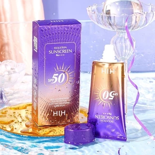 L442 HIH ครีมกันแดดหน้า สีม่วง SPF50+ บางเบา เกลี่ยง่าย ไม่หนักหน้า คุมมัน กันน้ำ กันเหงื่อ