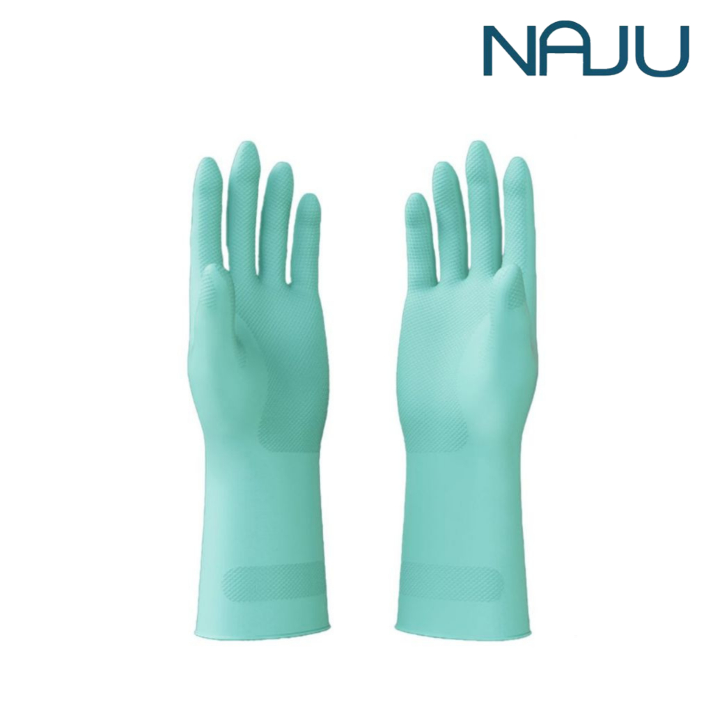 Naju ถุงมือล้างจาน 1คู่ สำหรับล้างจาน พ่นสี งานทั่วไป ถุงมือยาง สัมผัสหน้าจอได้ ไม่ต้องถอดถุงมือ Dishwashing gloves – โปรปัง