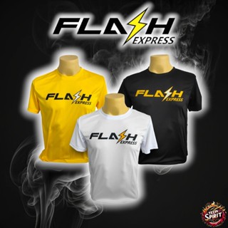 เสื้อยืดสกรีนลาย Flash Express คอกลมแขนสั้น เนื้อผ้าไมโครโพล…