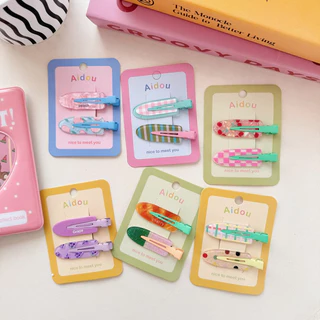 🍭พร้อมส่งจากไทย🍭C-06กิ๊บติดผมcandyสีพาสเทลน่ารัก2ชิ้น/เซท กิ๊บติดผมแฟชั่นสุดน่ารัก