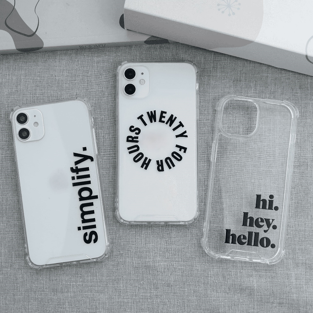 เคสโทรศัพท์มือถือแบบใสมีมุมขอบ เคสคำศัพท์ภาษาอังกฤษ เคสกันกระแทก เคสไอโฟน เคสใส เคสการ์ตูน