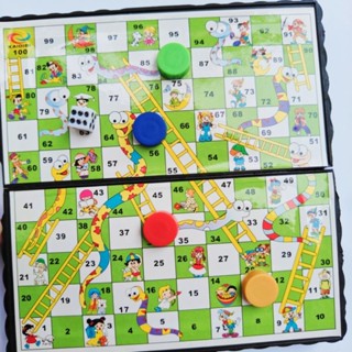 เกมส์กระดานบันได🐍งู 100ช่อง ขนาดกระดาษ30*30 เซนติเมตร แบบกล่…
