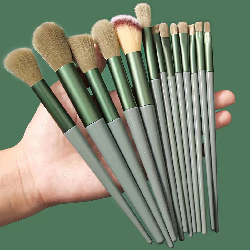 เซ็ตแปรงแต่งหน้า ​Fix​13 ชิ้น​พร้อมถุง แปรงไฮไลท์แปรงอายแชโดว์แปรงปัดแก้ม - รูปที่ 2