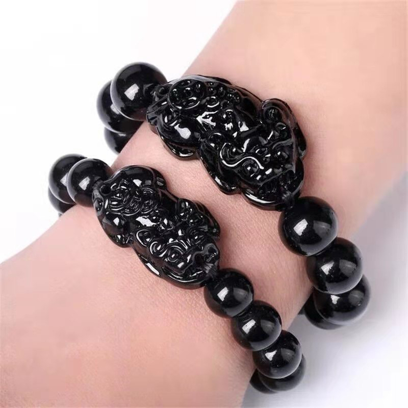 กำไลข้อมือปี่เซียะนิลดำ สร้อยข้อมือเสริมดวงสิริมงคล