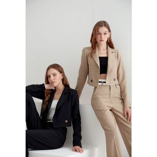 EMILY WOOL SPANDEX BLAZER เสื้อเบลเซอร์ตัวสั้นผ้าวูลสแปนเด็ก…