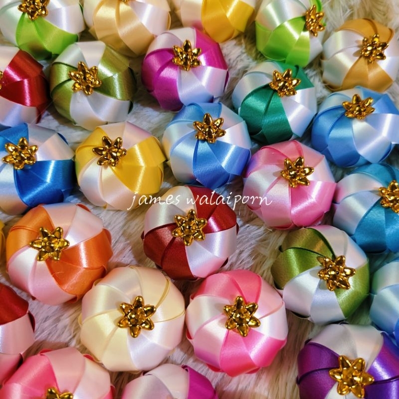 เหรียญโปรยทานตัวเปล่า ลูกจันทร์ทูโทนคละสี 50ลูก ตัวเปล่าไม่เหรียญ พร้อมส่ง - รูปที่ 3