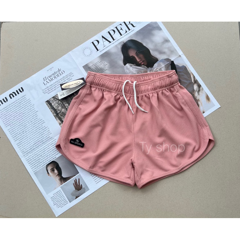 *ใหม่ล่าสุด* สีพาสเทล กางเกงขาสั้น ขาเว้า มีเชือกรูด Nu sports แห้งไว้ ไม่อุ้มน้ำ สีไม่ตก ตรงปกไม่จกตา รุ่น Nu 892