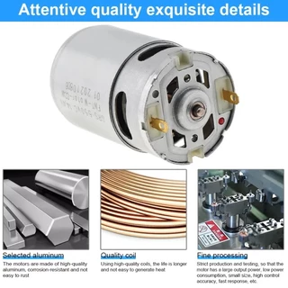RS550 ถึงมอเตอร์ DC 10.8V 12V 14.4V 16.8V 18V 21V 25V 9 ฟัน/11 ฟัน/12 ฟัน/13 ฟันเหมาะสำหรับสว่านไฟฟ้า/ไขควงเครื่องมืออุป