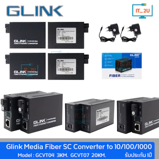 Glink GCVT-07/GCVT-04 Fiber Ethernet Media Converter A+B 10/100/1000 20Km/3Km SC Fiber Single