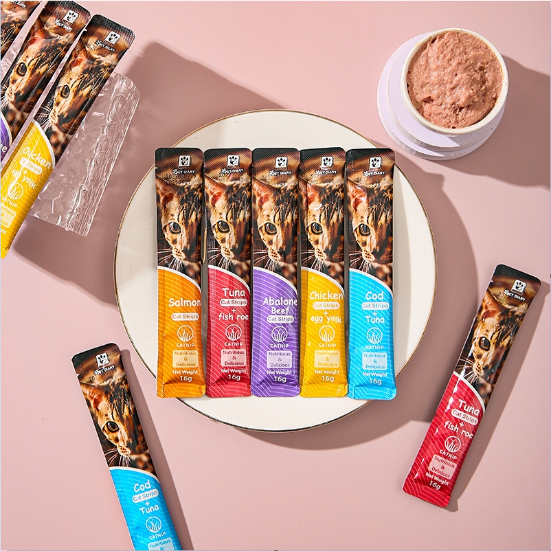 【CAT&DOG】ขนมแมวเลีย อาหารแมว ขนมแมวแมวลูกแมวกับขนมขบเคี้ยวแมว 16 กรัมลูกแมวรสชาติไก่เปียกรสชาติเนื้อวัวรสปลารสแซลมอน - รูปที่ 2