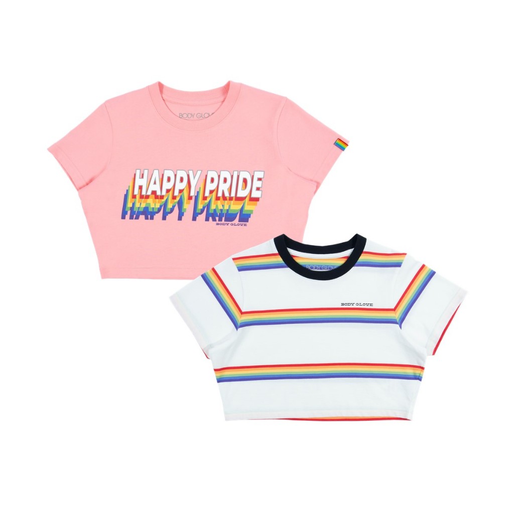 BODY GLOVE Women's "HAPPY PRIDE" Cropped Tees เสื้อยืดครอป แขนสั้น รวมสี