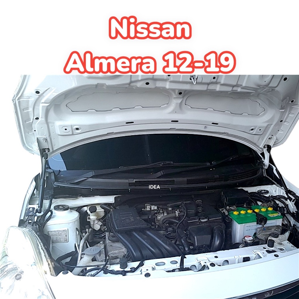 โช้คค้ำฝากระโปรง หน้า Nissan Almera  2011-2019 (นิสสัน อัลเมร่า) ผลิตใหม่มือ1 อาเมร่า อามีร่า อามิร่า OEM รับประกัน 1 ปี