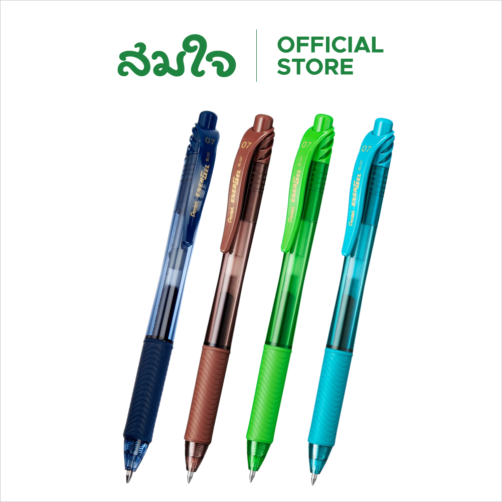Pentel (เพนเทล) ปากกาหมึกเจล Energel  0.7มม.# BL107 ปากกาลูกลื่น ปากกา ของแท้ สมใจเครื่องเขียน Somja