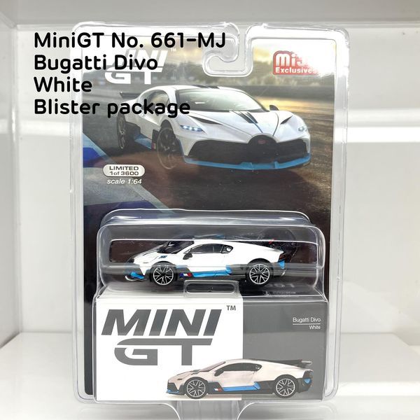 Mini GT  No. 661-MJ  Bugatti Divo White Blister package / Blister package
