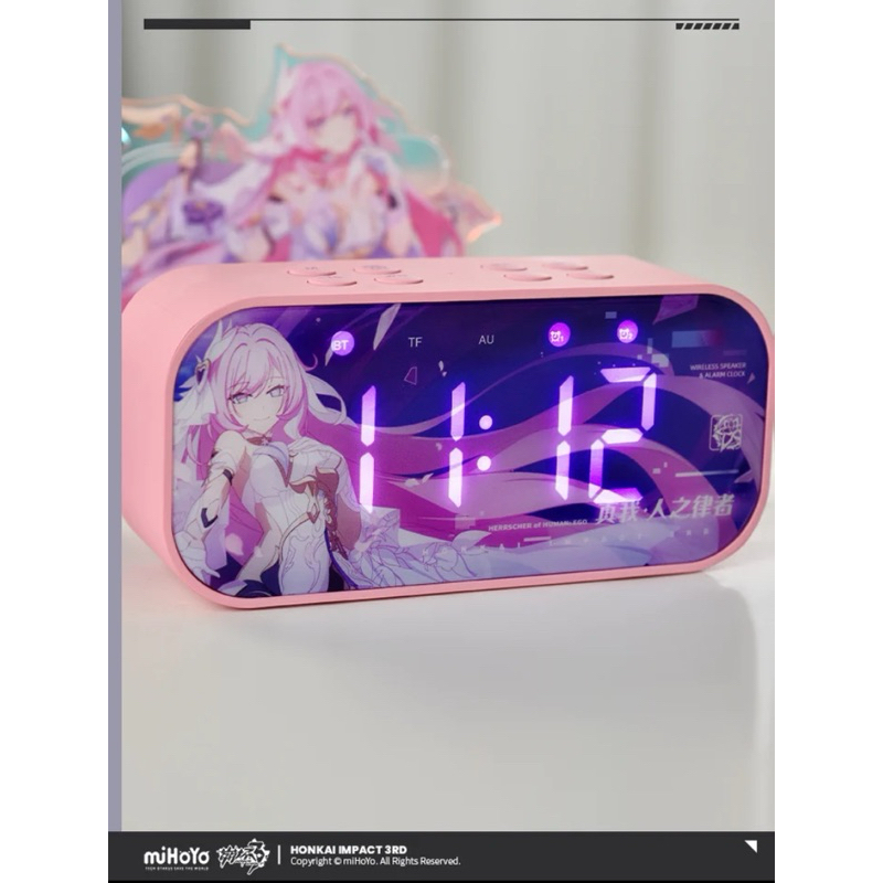 [พร้อมส่ง]Official แท้ Elysia *มีเสียงพูด*ลำโพง นาฬิกาปลุก บลูทูธ สปีกเกอร์ Honkai Mihoyo
