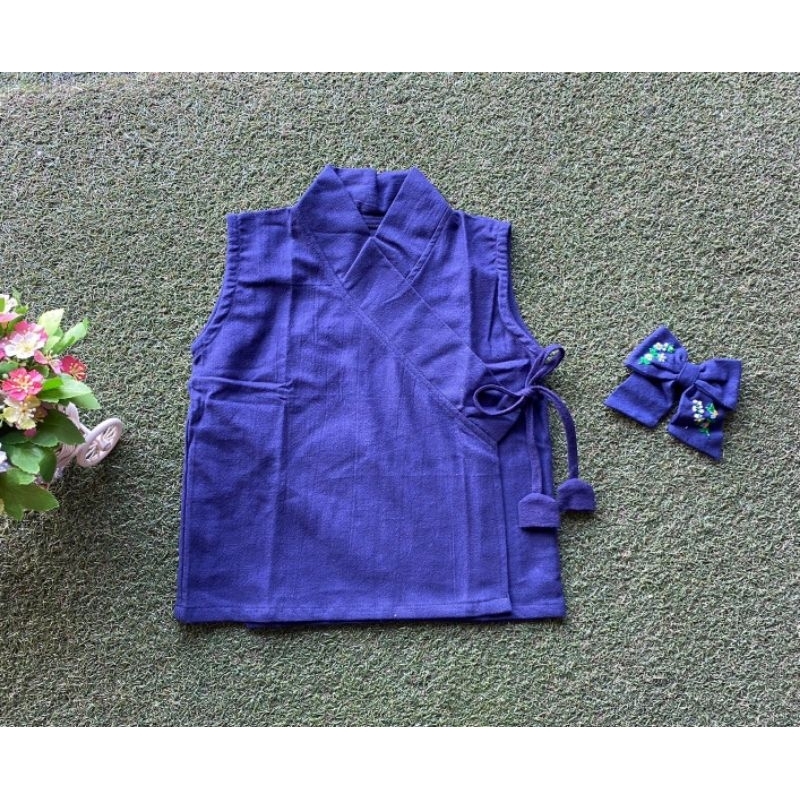 🌸เสื้อผ้าฝ้ายสีหม้อฮ้อมสีกรมของเด็กผู้หญิง💙💙
 - รูปที่ 3