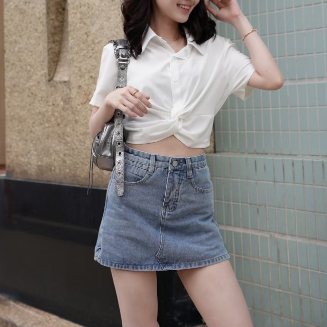 TheFundamental | Jodie Skirt กระโปรงกางเกงยีน