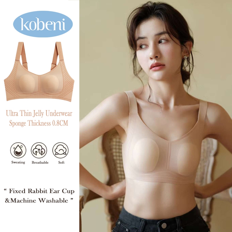 ⭐KOBENI⭐บราไร้ขอบ บราเจลลี่เนื้อนุ่มรองรับ ฟองน้ำบางและเล็ก ใส่สบาย เนื้อผ้านิ่ม เก็บทรงดี