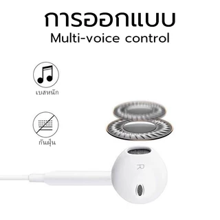 JOQVII T11 Earphone หูฟังสเตอริโอ ใช้กับมือถือ พอร์ต Type-C / 3.5mm XiaoMi Samsung Oppo Vivo Realme