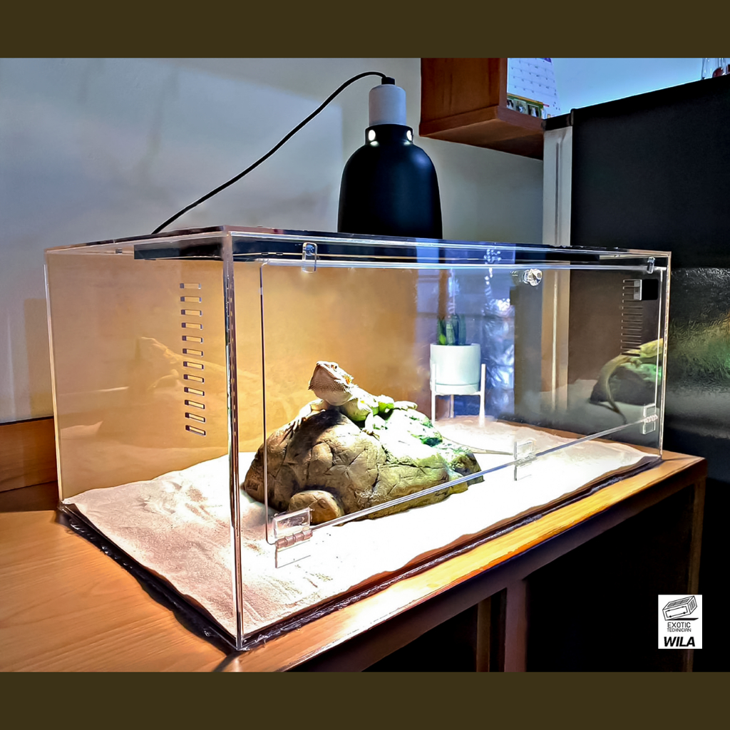 ตู้กกไฟ กรงเลี้ยงสัตว์เลื้อยคลาน ตู้อะคริลิค พร้อมตะแกรงสำหรับวางโคมให้ความร้อน