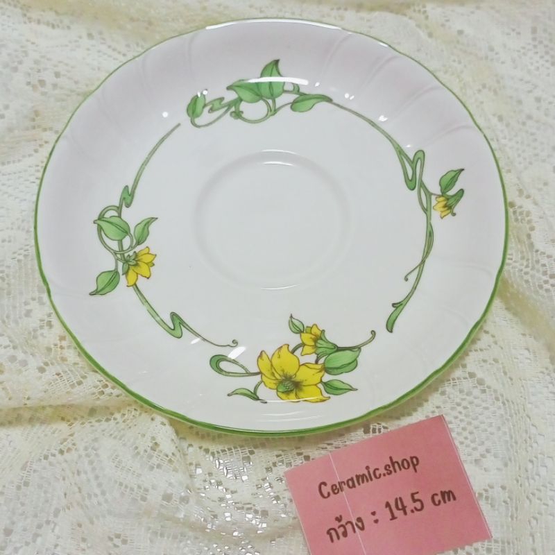 จานรองแก้ว Noritake craftone จานขนม จานเซรามิค จากญี่ปุ่น