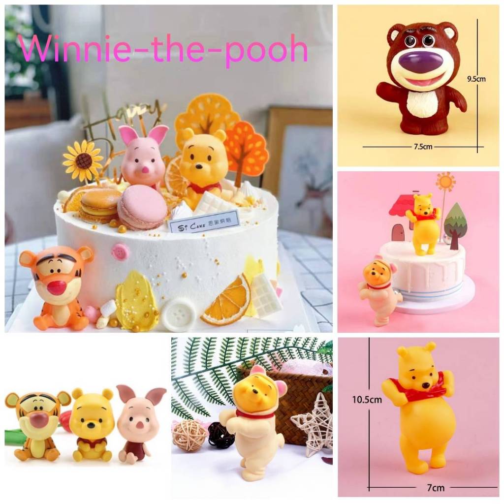 โมเดล หมีพู พิกเล็ต ทิกเกอ หมีล็อตโซ่ Lotso bear โมเดลตกแต่งเค้กวันเกิด พร้อมส่งในไทย