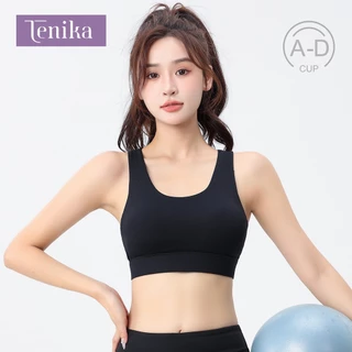 TENIKA สปอร์ตบรา ไร้โครง เสื้อชั้นใน ถ้วยคง เนื้อผ้ายืดหยุ่นสูง ดูดซับเหงื่อ ระบายอากาศ AC-004