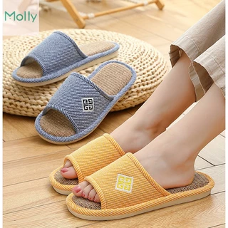 [ลูกค้าใหม่1บาท💥]รองเท้าแตะ ผ้าฝ้าย และผ้าลินิน กันลื่น เหมาะกับใส่ในบ้าน แฟชั่นฤดูร้อน 36-45