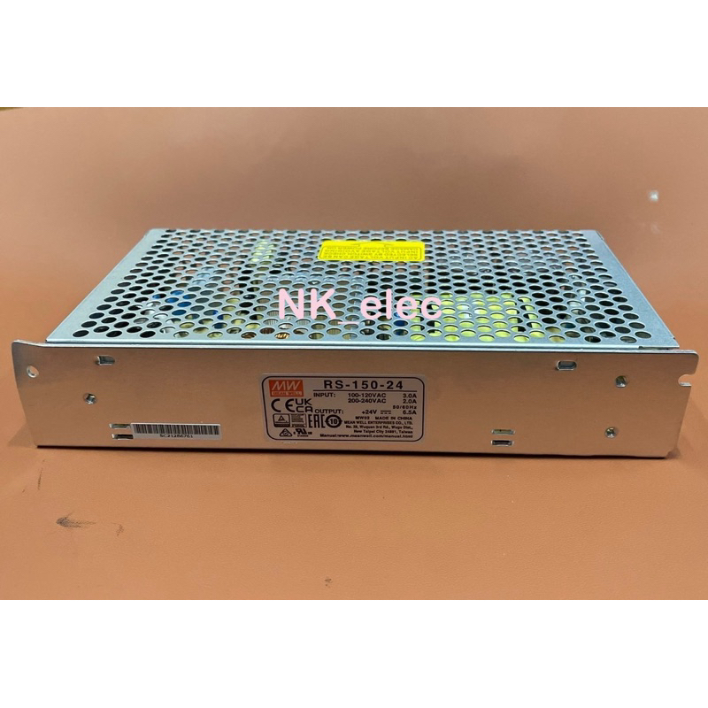 RS-150-24 Switching Power Supply INPUT : 100-240VAC OUTPUT : + 24VDC 6.5A