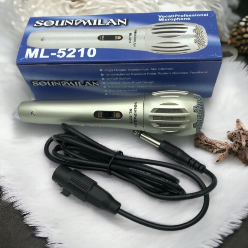 SoundMilan Microphone ไมค์ ไมค์โครโฟน ไมค์ร้องเพลง ไมค์พูด รุ่น ML-5210