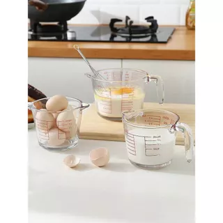 แก้วตวง ถ้วยตวงแก้ว 350 ml-500ml ทำจากแก้-วอย่างหนา ทนความร้อนสูง ทนทาน