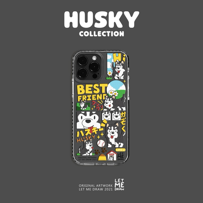 Letmedraw Case ลาย “HUSKY” *แจ้งรุ่นและสีของโทรศัพท์ทางแชท*