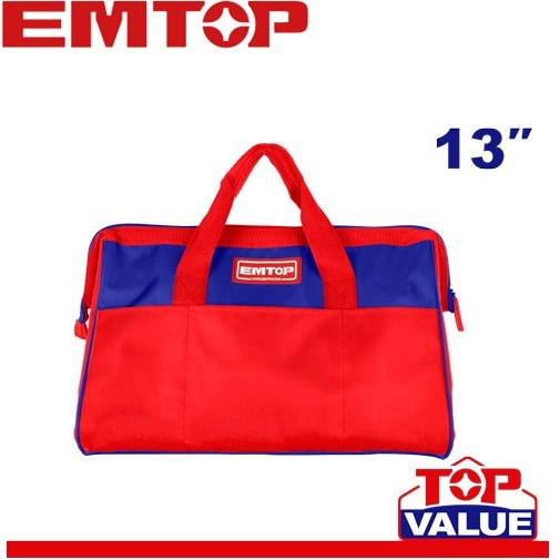 EMTOP กระเป๋าเครื่องมือช่าง 13 นิ้ว รุ่น ETBG18131 (Tools Bag) กระเป๋าช่างได้มาตรฐาน