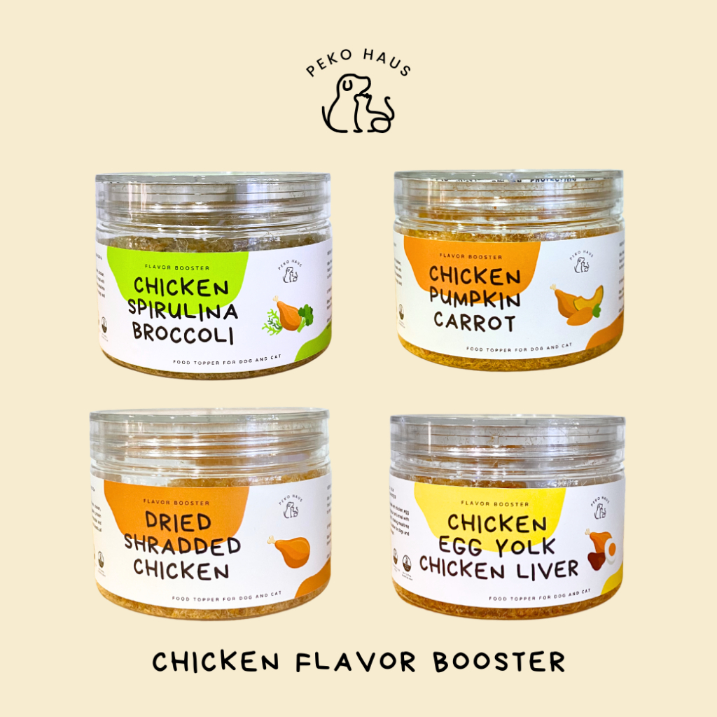 (Mix) PEKO Chicken Flavor Booster ไก่หยอง 4 สูตร บำรุงขน สร้างกล้ามเนื้อ เพิ่มความอยากอาหาร สำหรับสุนัขและแมว