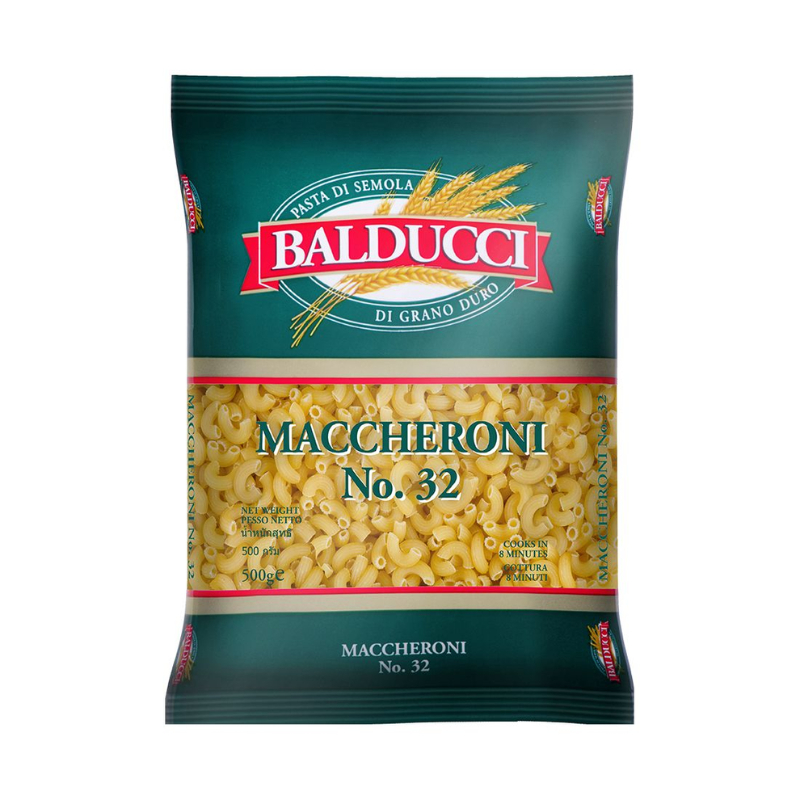 บัลดุชชี่ เส้นพาสต้า มักกะโรนี เบอร์ 32 500 กรัม - Maccheroni No.32 Pasta 500g Balducci brand