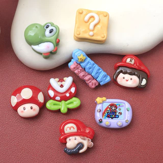 ส่งจากไทย 🍄 จิบบิทตัวติดรองเท้ามาริ โอ้เซต 8 ชิ้น (n.28)