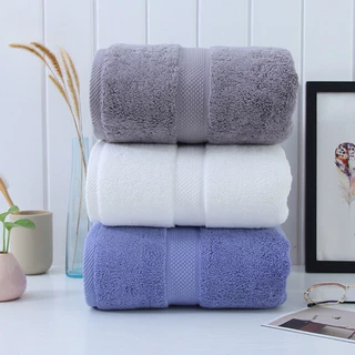 💥ไม่เป็นขุย💥 ผ้าเช็ดตัว ผ้าเช็ดผม โรงแรม 5 ดาว Cotton 100% หนานุ่ม ซับน้ำดี ขนาด 70x140 ซม. 12 ปอนด์