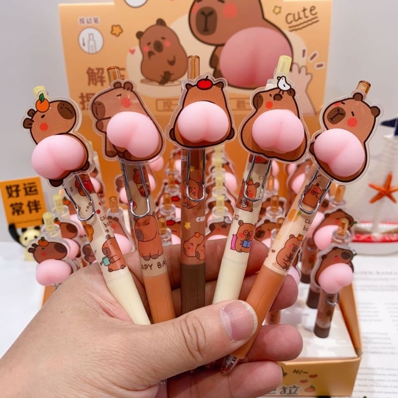 ปากกา​ คาปิบาร่า​ ชินจัง​ สติช​ คุโรมิ​ แพนด้า​ หมีเนย เดี่ยว​ หรือ เซท​ 5​ ด้าม
